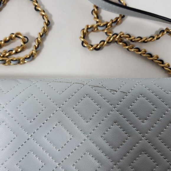 Tory Burch Fleming Flat Wallet Crossbody Bag - Blue - Picture 5 of 7